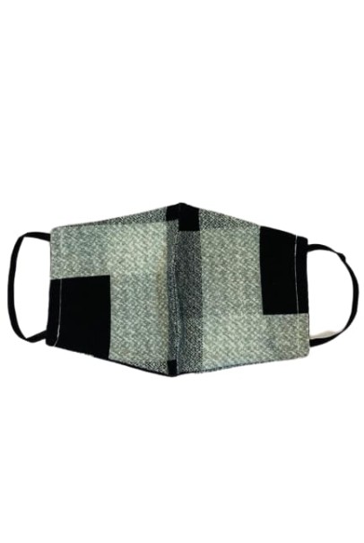 Cotton Fabric Designer Face Mask- White & Black Cotton Fabric Designer Face Mask- White & Black